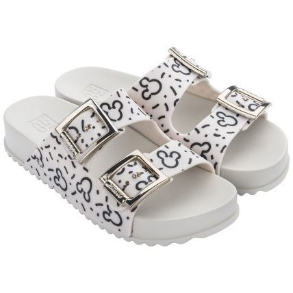 Chinelo Slide Feminino Zaxy Joy Mickey Partner - 18262 - Off White - Atacado