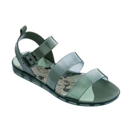 Sandália Feminina Zaxy Mickey E Minnie - 18332 - Verde Escuro - Atacado