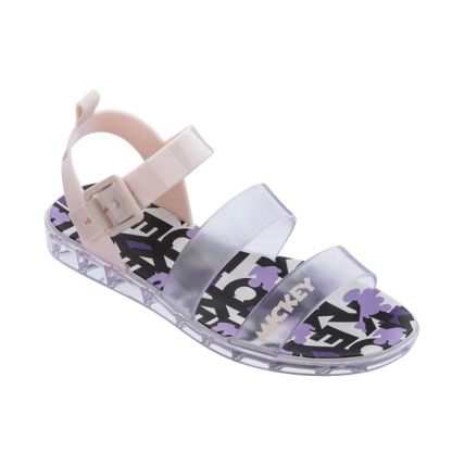 Sandália Feminina Zaxy Mickey E Minnie - 18332 - Off White/vidro - Atacado
