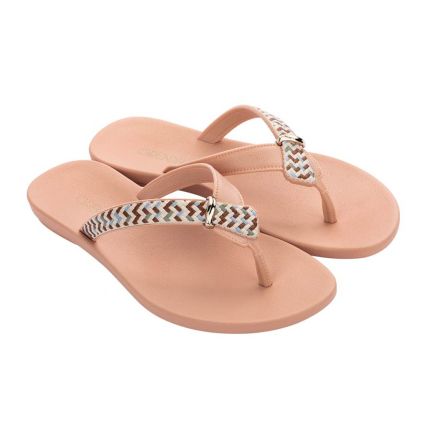 Rasteira Feminina Grendha Uba Tresse - 18349 - Bege - Atacado