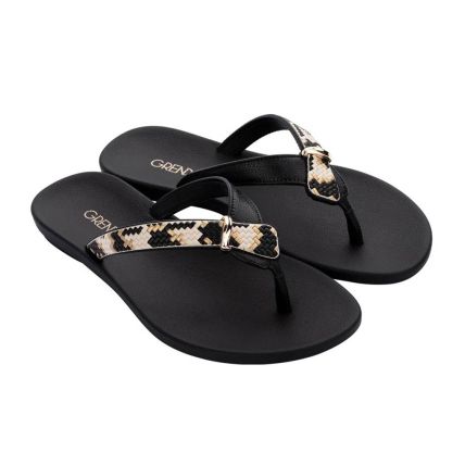 Rasteira Feminina Grendha Uba Tresse - 18349 - Preto - Atacado