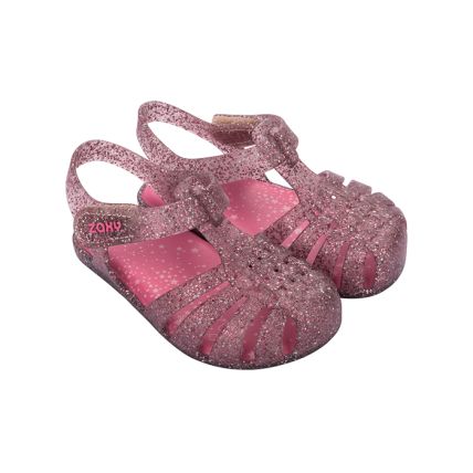 Sandália Baby Zaxynina Encantada - 18354 - Nude Medio Glitter - Atacado