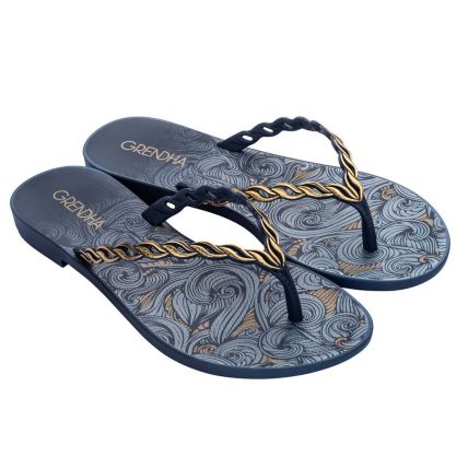 Rasteira Feminina Grendha Mais Acai Leveza - 18361 - Azul Marinho - Atacado