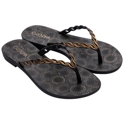 Rasteira Feminina Grendha Mais Acai Leveza - 18361 - Preto - Atacado