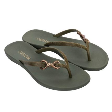 Rasteira Feminina Grendha Uba Sofisticaçao R- 18385 - Verde - Atacado