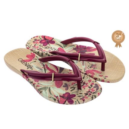 Rasteira Feminina Grendha Uba Expressao - 18392 - Off White Medio - Atacado