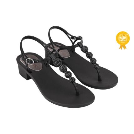 Sandalia Feminina Grendha Cacau Com Salto - 18397 - Preto - Atacado