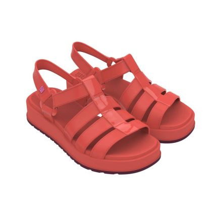 Sandália Feminina Zaxy Conectada - 18421 - Vermelho Claro - Atacado