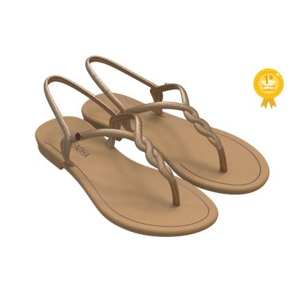 Sandalia Feminina Grendha Cacau Harmonia - 18505 - Dourado - Atacado