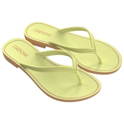 Rasteira Feminina Grendha Mais Acai Essencia - 18510 - Bege/castor/verde - Atacado