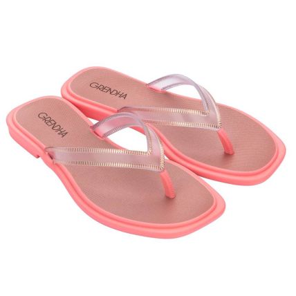 Rasteira Feminina Grendha Caju - 18537 - Rosa Claro Neon - Atacado