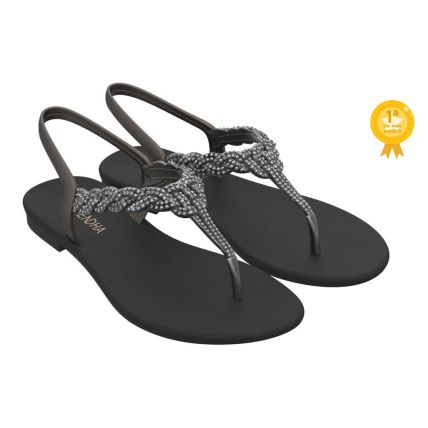 Sandália Feminina Grendha Cacau Exuberante - 18545 - Preto - Atacado