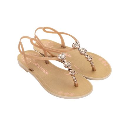 Sandália Infantil Grendha Bela Cacau Charme - 18550 - Dourado - Atacado