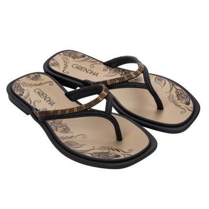 Rasteira Feminina Grendha Caju Porcelana - 18553 - Preto - Atacado