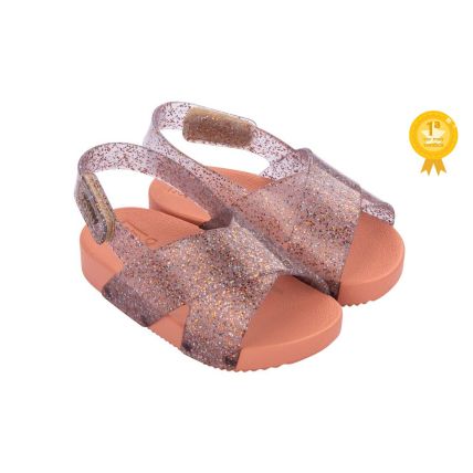Sandália Baby Zaxynina Brincadeira - 18591 - Vidro Glitter/laranja - Atacado