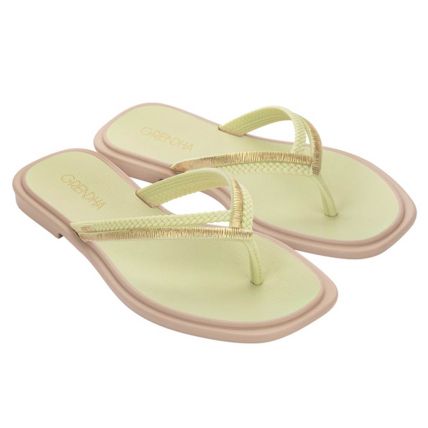 Rasteira Feminina Grendha Caju Hera - 18595 - Verde Citrico Claro - Atacado
