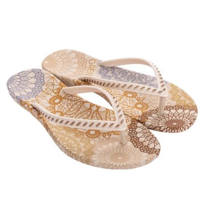 Rasteira Feminina Grendha Uba Tear - 18597 - Off White Claro - Atacado