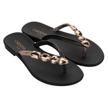 Rasteira Feminina Grendha Ivete Sangalo Glamour - 18601 - Preto - Atacado