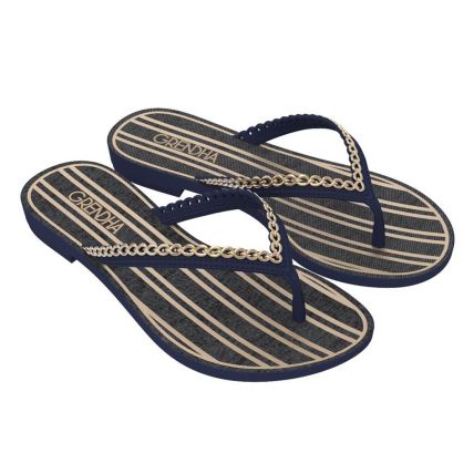 Rasteira Feminina Grendha Mais Acai Plural - 18602 - Azul Jeans Profundo - Atacado