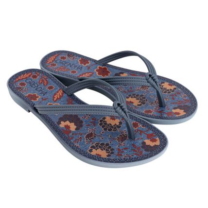 Rasteira Feminina Grendha Mais Açai Frescor - 18603 - Azul Jeans Escuro - Atacado