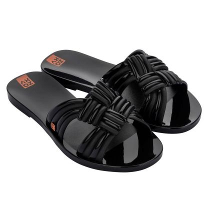 Chinelo Slide Feminina Zaxy Decidida - 18614 - Preto - Atacado
