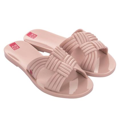 Chinelo Slide Feminina Zaxy Decidida - 18614 - Nude Claro - Atacado