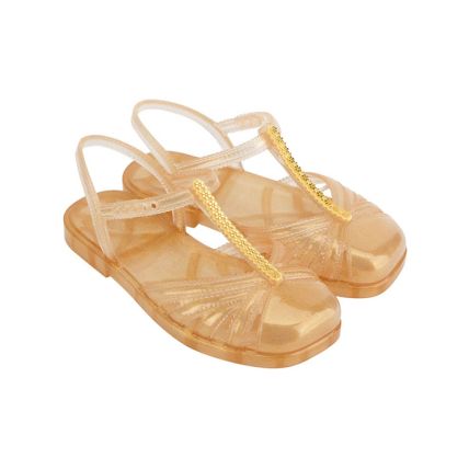 Sandália Infantil Grendha Bela Queridinha - 18626 - Dourado Iriodin Glitter - Atacado