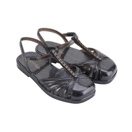 Sandália Infantil Grendha Bela Queridinha - 18626 - Preto Glitter - Atacado