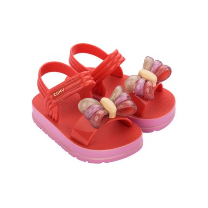 Sandália Baby Zaxynina Pirulito - 18628 - Vermelho Claro - Atacado