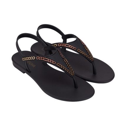 Sandalia Feminina Grendha Cacau Elo - 18671 - Preto - Atacado
