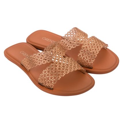 Rasteira Feminina Grendha Buriti - 18673 - Laranja Ocre - Atacado