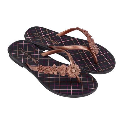 Rasteira Infantil Grendha Bela Cacau Piquenique - 18674 - Preto - Atacado
