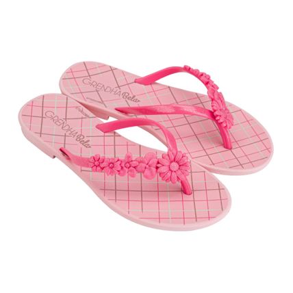 Rasteira Infantil Grendha Bela Cacau Piquenique - 18674 - Rosa Doce Claro/rosa - Atacado