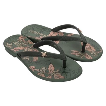 Rasteira Feminina Grendha Cacau Cafe - 18691 - Verde Mate/verde - Atacado