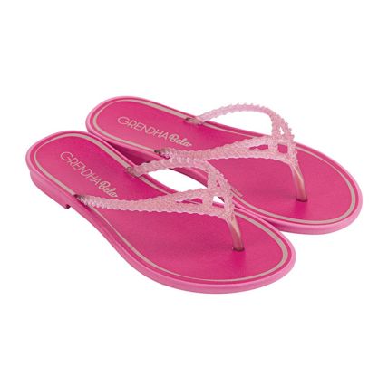 Rasteira Infantil Grendha Bela Cacau Pureza - 18757 - Rosa Choque - Atacado