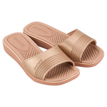Tamanco Feminino Azaleia Andreia Comfy Slim - 18788 - Prata Escuro - Atacado