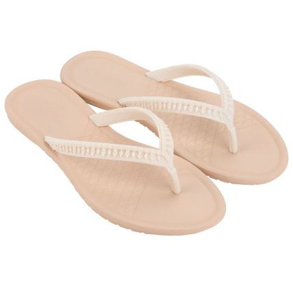 Rasteira Feminina Grendha Todo Dia - 18800 - Off White/Bege - Atacado