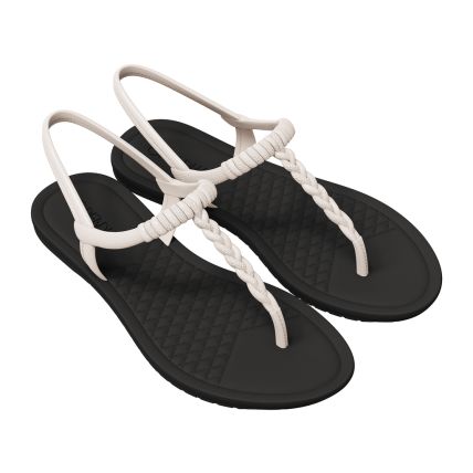 Sandália Feminina Grendha Todo Dia - 18802 - Off White/preto - Atacado