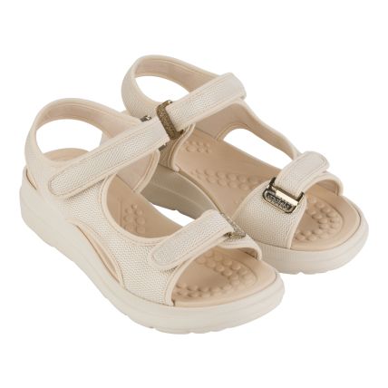 Sandália Feminina Azaleia Greice Soft Care - 18833 - Off White- Atacado