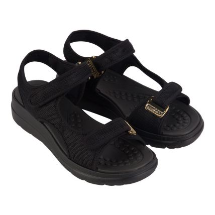 Sandália Feminina Azaleia Greice Soft Care - 18833 - Preto - Atacado