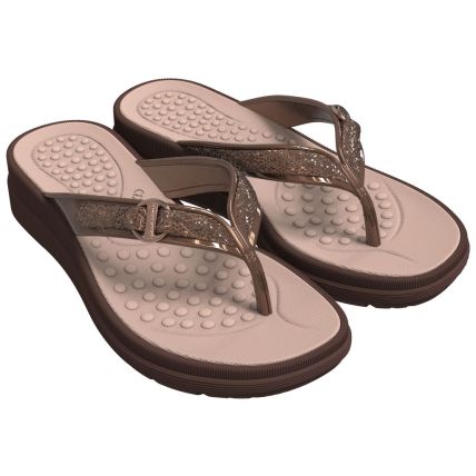 Tamanco Feminino Azaleia Lia Soft Care - 18836 - Bronze - Atacado
