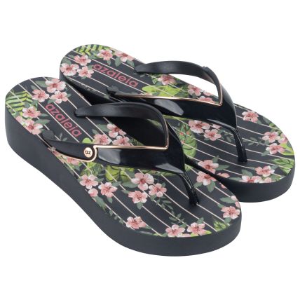 Tamanco Feminino Azaleia Isabela Light Print - 18864 - Preto Floral - Atacado