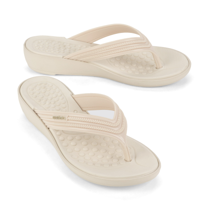 Tamanco Feminino Azaleia Betina Soft Wave - 18867 - Off White Medio - Atacado
