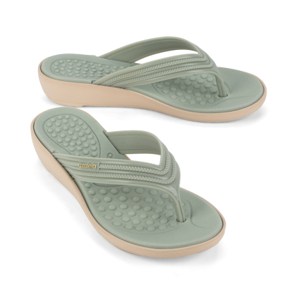 Tamanco Feminino Azaleia Betina Soft Wave - 18867 - Verde Militar Claro - Atacado
