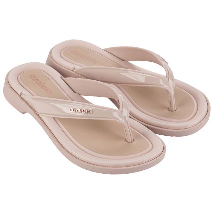 Tamanco Feminino Azaleia Lorena Comfy Flat - 18868 - Nude Claro - Atacado