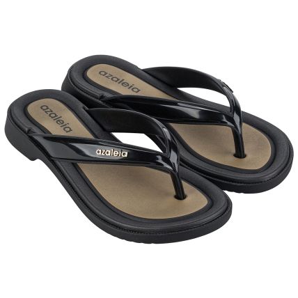 Tamanco Feminino Azaleia Lorena Comfy Flat - 18868 - Preto - Atacado