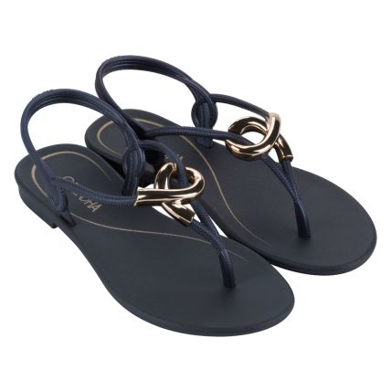 Sandália Feminina Grendha Cacau Enlace - 18869 - Azul Jeans Profundo - Atacado