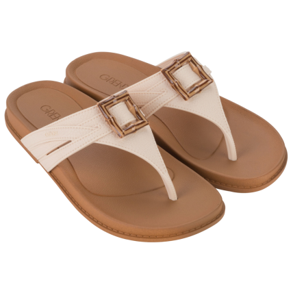 Chinelo Feminino Grendha Abraçar - 18871 - Off White - Atacado