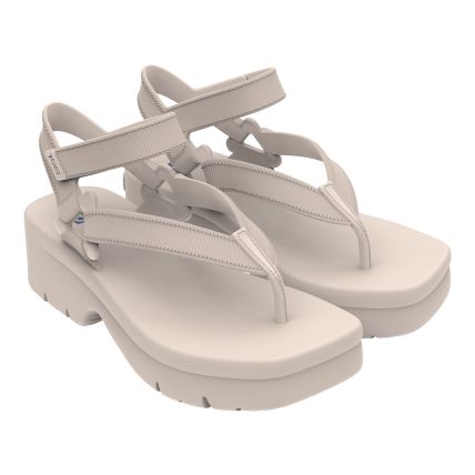 Sandalia Feminina Zaxy Straps - 18881 - Off White Medio - Atacado
