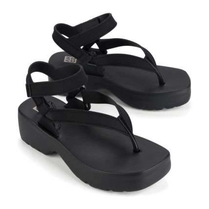 Sandália Feminina Zaxy Straps - 18881 - Preto - Atacado
